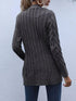 Cozy Cable Knit Button-Front Long Sleeve Cardigan
