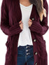 Cozy Cable Knit Button-Front Long Sleeve Cardigan