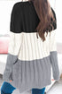 Cozy Cable Knit Button-Front Long Sleeve Cardigan