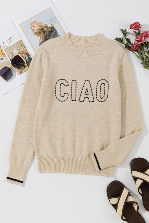 Cozy CIAO Knit Graphic Jumper
