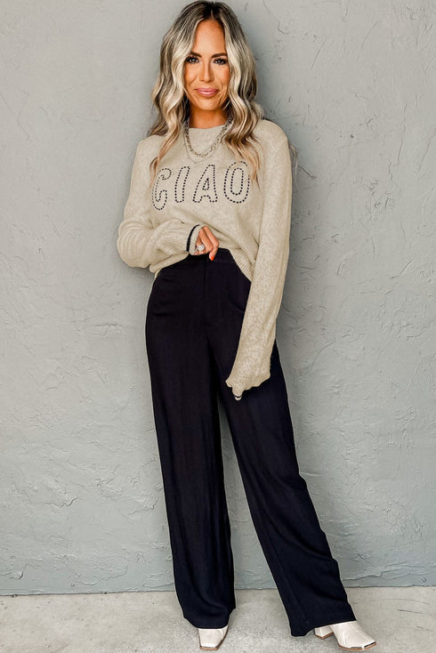 Cozy CIAO Knit Graphic Jumper