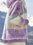 Cozy Colorful Jacket with Hood, Stylish Zippered Drawstring Outerwear for Women