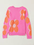 Cozy Floral Bouquet Knit Pullover
