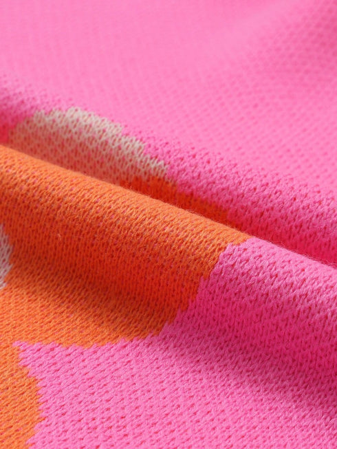 Cozy Floral Bouquet Knit Pullover