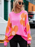 Cozy Floral Bouquet Knit Pullover