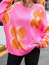 Cozy Floral Bouquet Knit Pullover