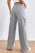 Cozy Light Grey Cargo Sweatpants with Adjustable Waist