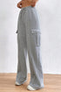 Cozy Light Grey Cargo Sweatpants with Adjustable Waist
