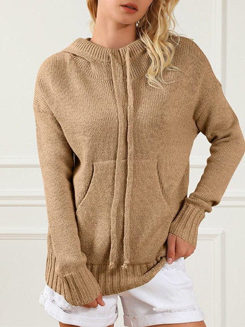 Cozy Oversized Loose Long Sleeve Hooded Knitted Cardigan
