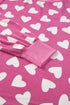 Cozy Pink Heart Print Lounge Set for Romantic Nights