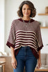 Red 3/4 Draped Sleeve Slouchy Sweater