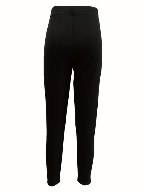 Cozy Solid Thermal Plush High Waist Basic Leggings Pants