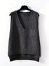 Cozy Solid V-Neck Knit Sweater Vest Tank Top