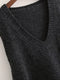 Cozy Solid V-Neck Knit Sweater Vest Tank Top