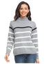 Cozy Stripe High Neck Sweater