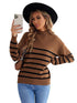 Cozy Stripe High Neck Sweater