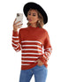 Cozy Stripe High Neck Sweater