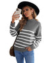 Cozy Stripe High Neck Sweater