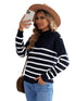 Cozy Stripe High Neck Sweater