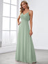 Criss-Cross V-Neck Chiffon Backless A-Line Bridesmaid Dress