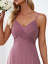 Criss-Cross V-Neck Chiffon Backless A-Line Bridesmaid Dress