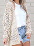 Crochet Loose Long Sleeve Knitted Sweater Cardigan