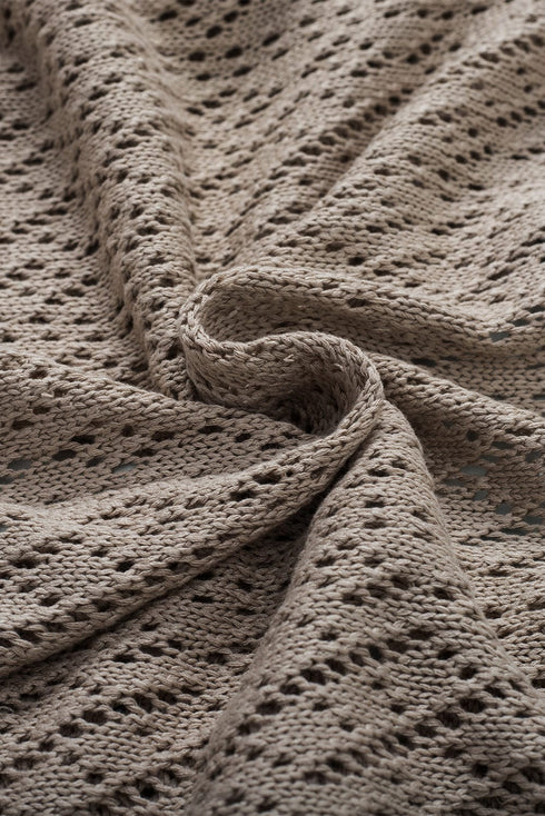 Crochet Loose Long Sleeve Knitted Sweater Cardigan