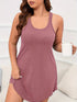 Curve Hem Tank Nightdress with Round Neck for Plus Size Women