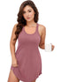 Curve Hem Tank Nightdress with Round Neck for Plus Size Women