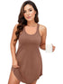 Curve Hem Tank Nightdress with Round Neck for Plus Size Women