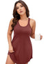 Curve Hem Tank Nightdress with Round Neck for Plus Size Women