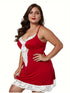 Curvy Charm Sleep Set: Women's Plus Size Lace-Trimmed Nightdress & Matching Underwear