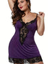 Curvy Charm Sleep Set: Women's Plus Size Lace-Trimmed Nightdress & Matching Underwear