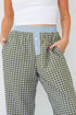 Brown Preppy Gingham Boxer Pants