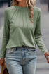 solid color long sleeve top