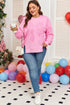 pink plus size sweatshirt