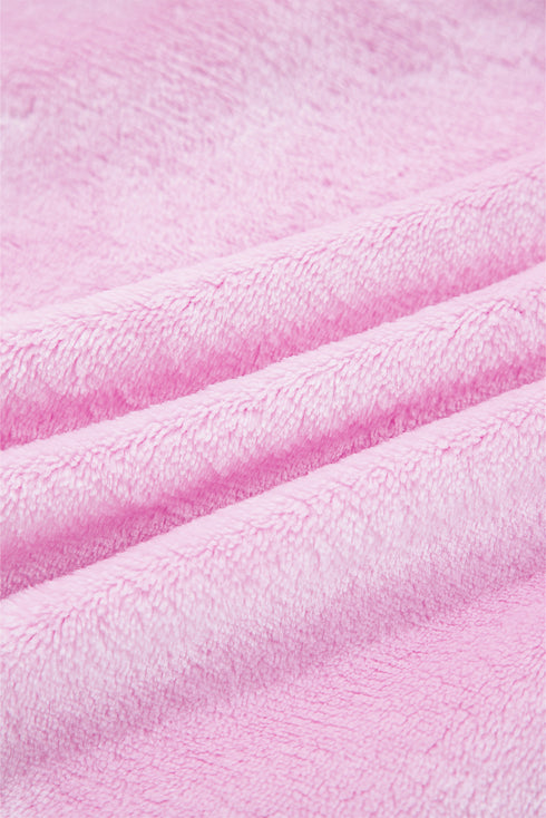 Sachet Pink Sequin Chenille MERRY Graphic Plush Pullover