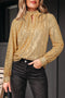 gold metallic blouse