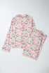 Multicolour Floral Christmas Pajamas Set