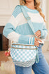 checkered print crossbody bag