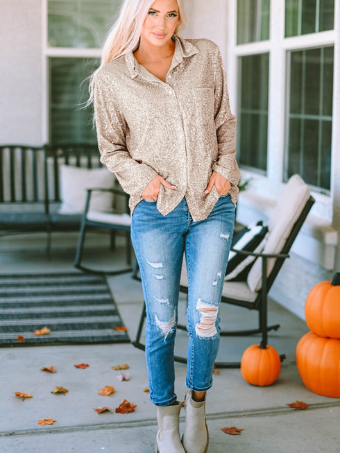 womens-blouses-sequined-v-neck-short-sleeve-casual-blouse