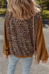 leopard patchwork top