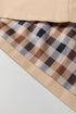 Parchment Plaid Liner Patchwork Single Breasted Trench Coat