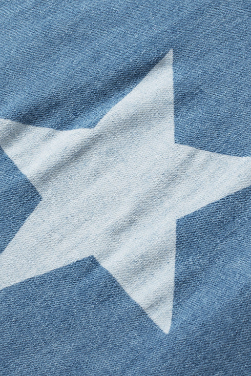 star-print-buttoned-strap-pleat-wide-leg-denim-overall