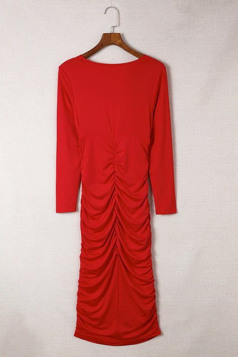 fashion-solid-square-neck-long-sleeve-bodycon-dress
