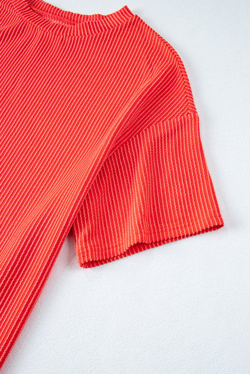 ribbed-textured-knit-loose-fit-tee-and-shorts-set