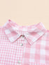 pink-mix-checked-patchwork-long-sleeve-shirt