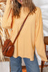 Yellow Cream Exposed Seam Patchwork Drop Shoulder Tunic Top with Slits