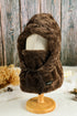 Coffee Winter Sherpa Ski Mask Windproof Hood