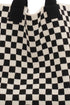 Color black Checkered Knit Eco-Friendly Tote Bag